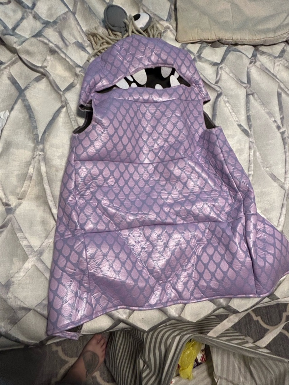 Lavender Iridescent Dragon Scale Costume Hood